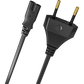 Oehlbach Powercord C7 - High-quality power cable with Euro flat plug