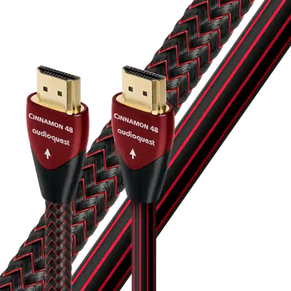 AudioQuest Cinnamon 48 HDMI – Steckerpaar mit rotem Geflechtmantel