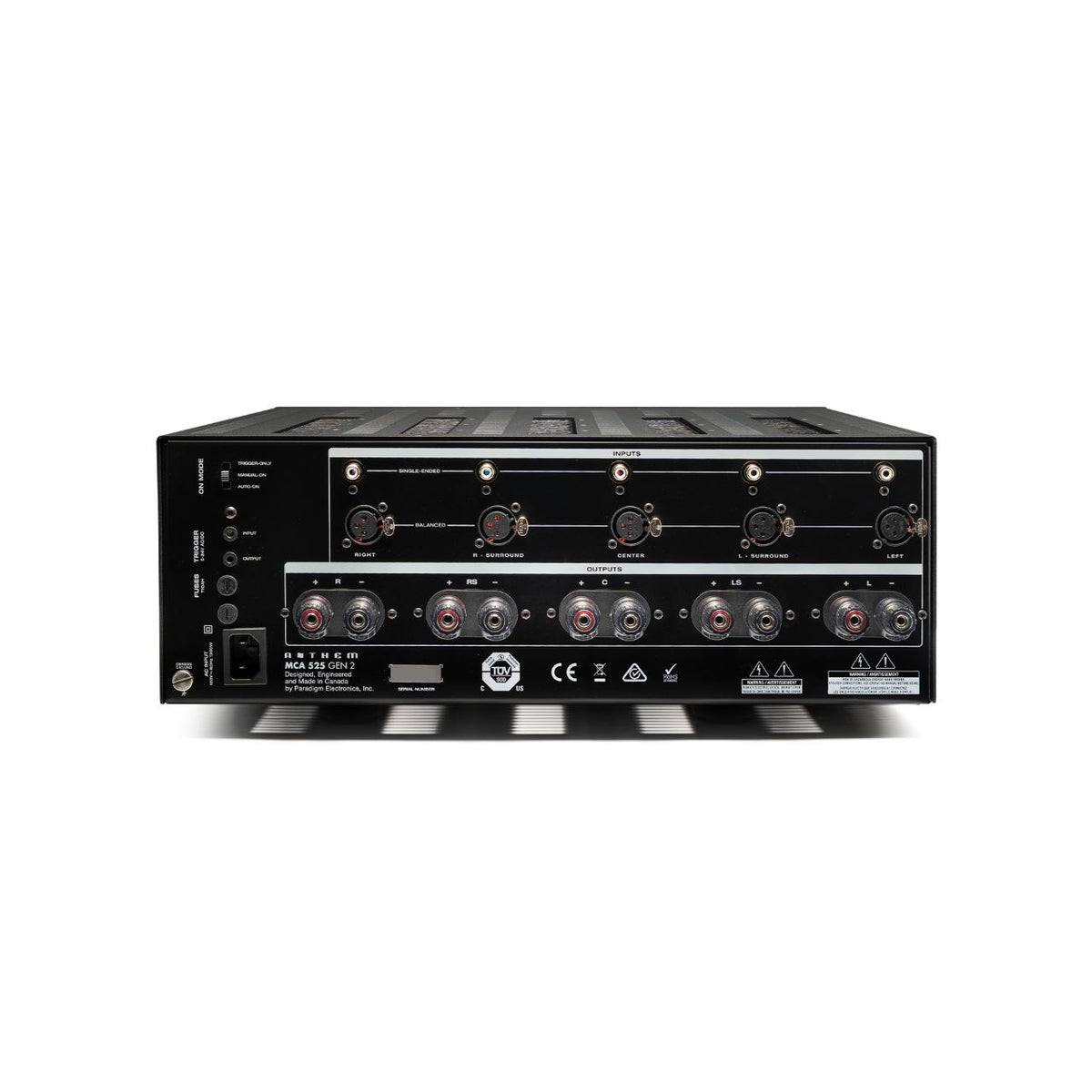 Anthem MCA 525 Gen2 5-Kanal-Endstufe – Rückseite
