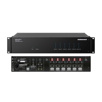 AudioControl Architect P2260 12-Kanal-Endstufe – Front und Rückseite