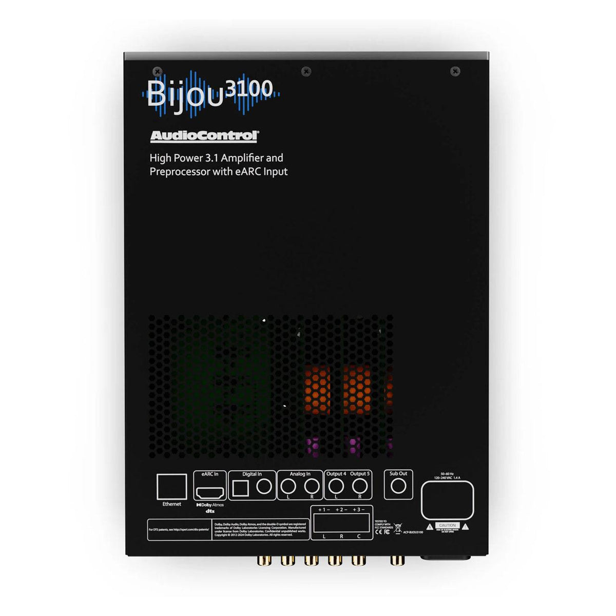 AudioControl Bijou 3100 3-Kanal-Verstärker mit HDMI eARC – Ansicht von oben