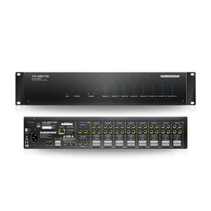 AudioControl Director M6400 16-Kanal-Matrix-Endstufe mit DSP – Front und Rückseite