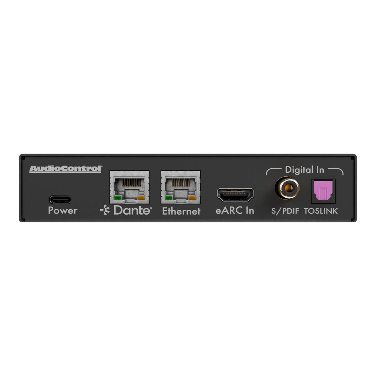AudioControl Hyperion AXIS-10 eARC-zu-Dante-Prozessor 10 Kanäle – Anschlüsse