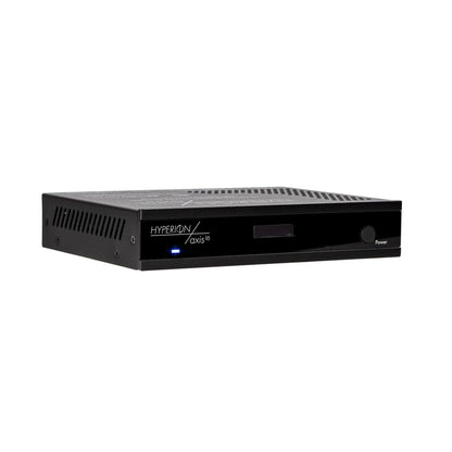 AudioControl Hyperion AXIS-16 eARC-zu-Dante-Prozessor 16 Kanäle – Gerät schräg von vorn