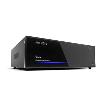 AudioControl Hyperion Penta 5-Kanal-Endstufe mit Dante – Front schräg links
