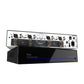 AudioControl Hyperion Tetra 4-Kanal-Endstufe mit Dante – Front und Rückseite