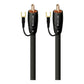 AudioQuest Black Lab Subwoofer Kabel – Cinchstecker mit Masseleitung