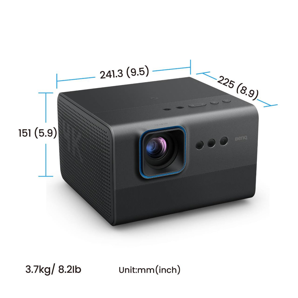 BenQ GP520 4K-LED-Beamer – Abmessungen