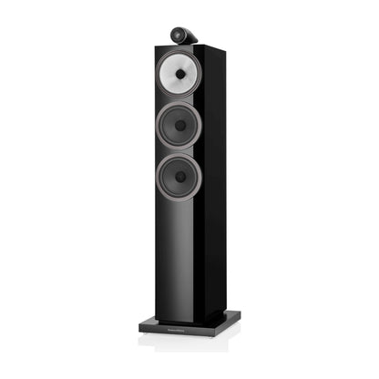 Bowers & Wilkins 703 S3 Standlautsprecher (Paar) – in Schwarz Hochglanz, Frontansicht