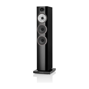 Bowers & Wilkins 704 S3 Standlautsprecher (Paar) – in Schwarz Hochglanz, Frontansicht