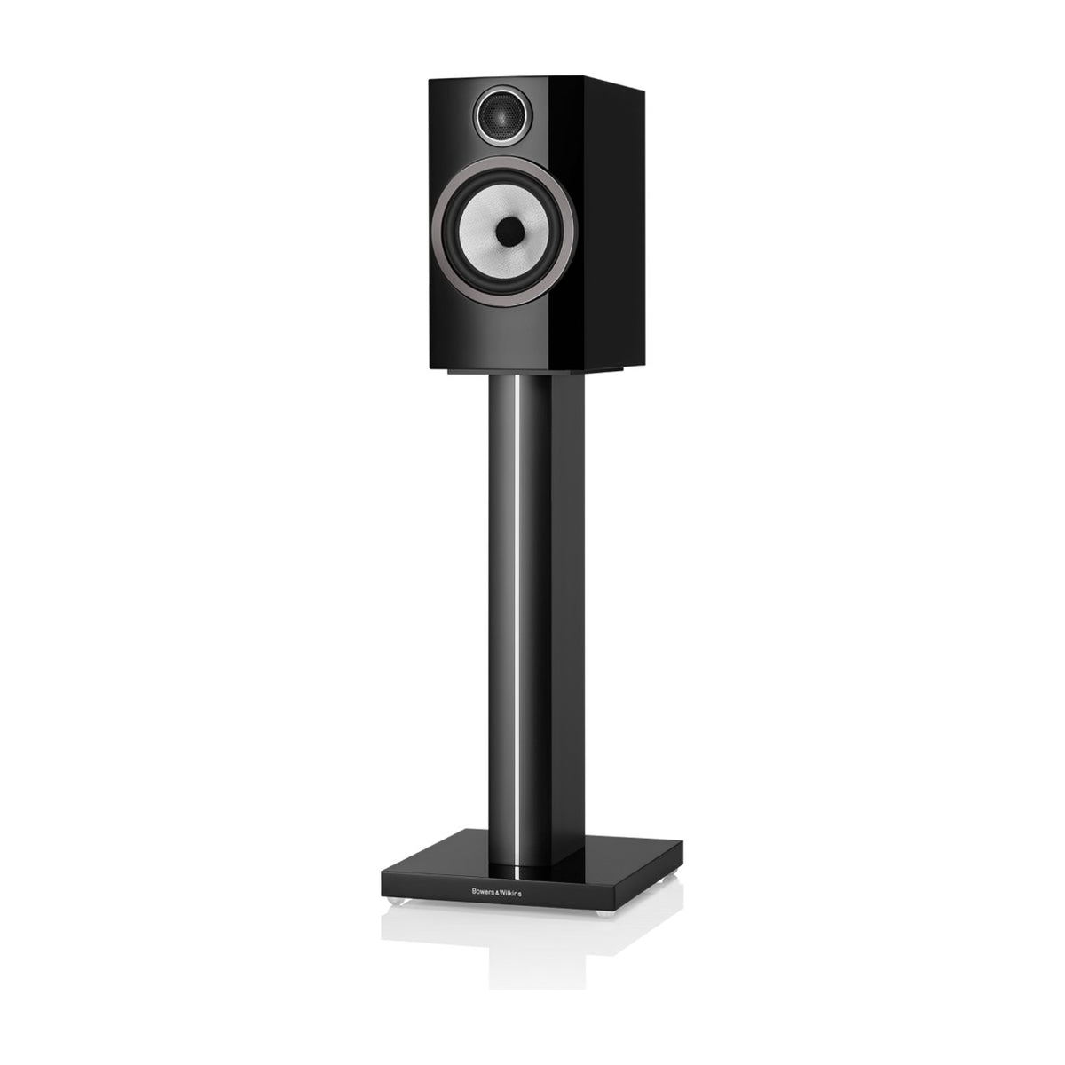 Bowers & Wilkins 706 S3 Regallautsprecher (Paar) in Schwarz Hochglanz, Frontansicht