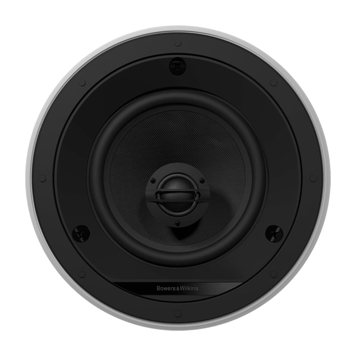 Bowers & Wilkins CCM665 Deckenlautsprecher in Weiß, Frontansicht ohne Gitter