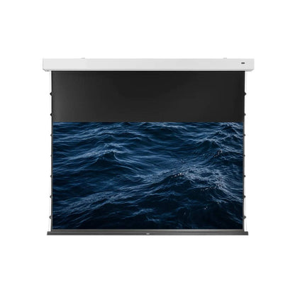 celexon 4K Pro MWHT Motorleinwand Tension – Frontansicht