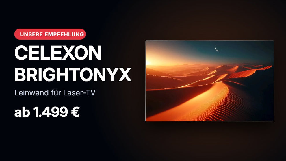 celexon BrightOnyx Leinwand für Laser-TV