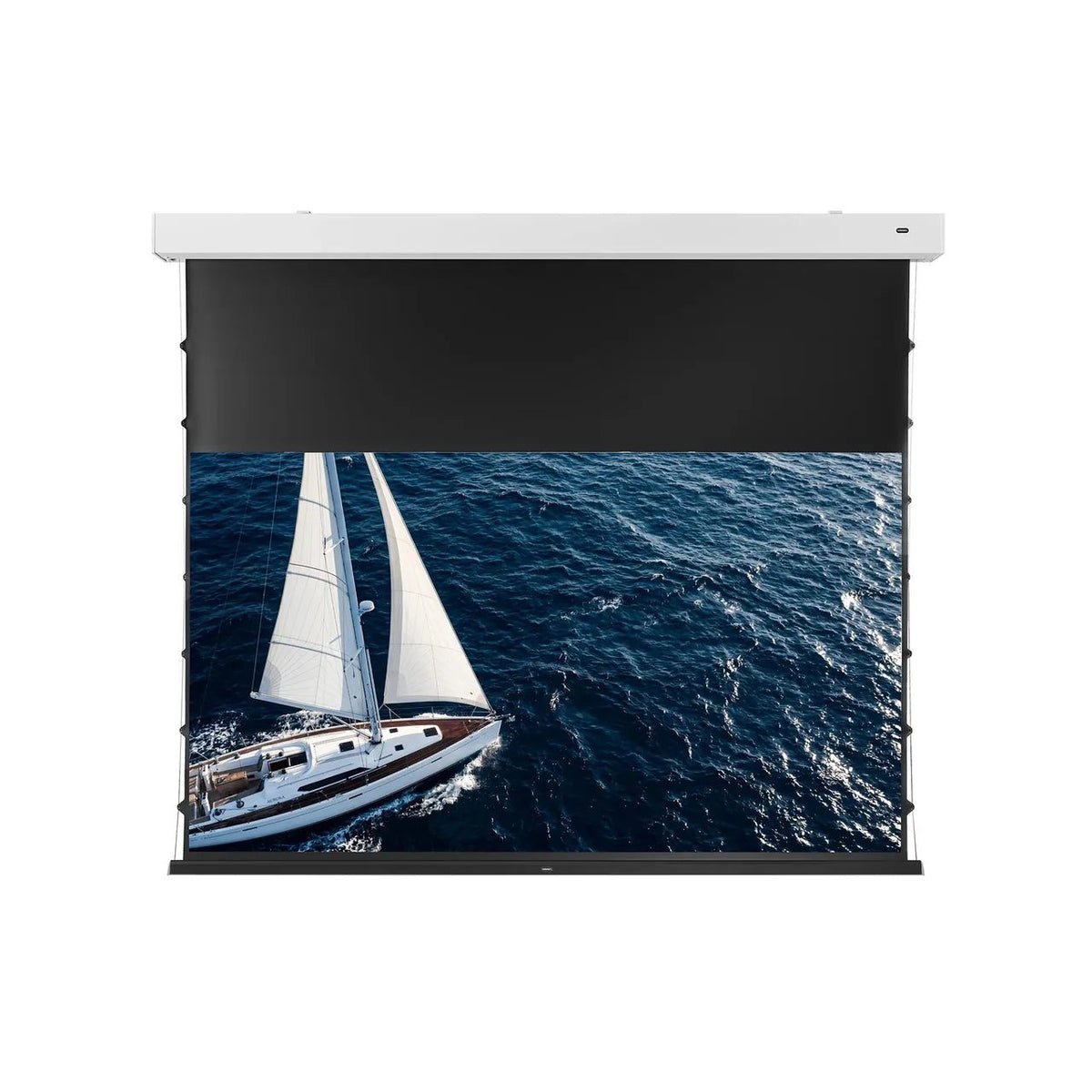 celexon Greyvision Motorleinwand Tension – Frontansicht