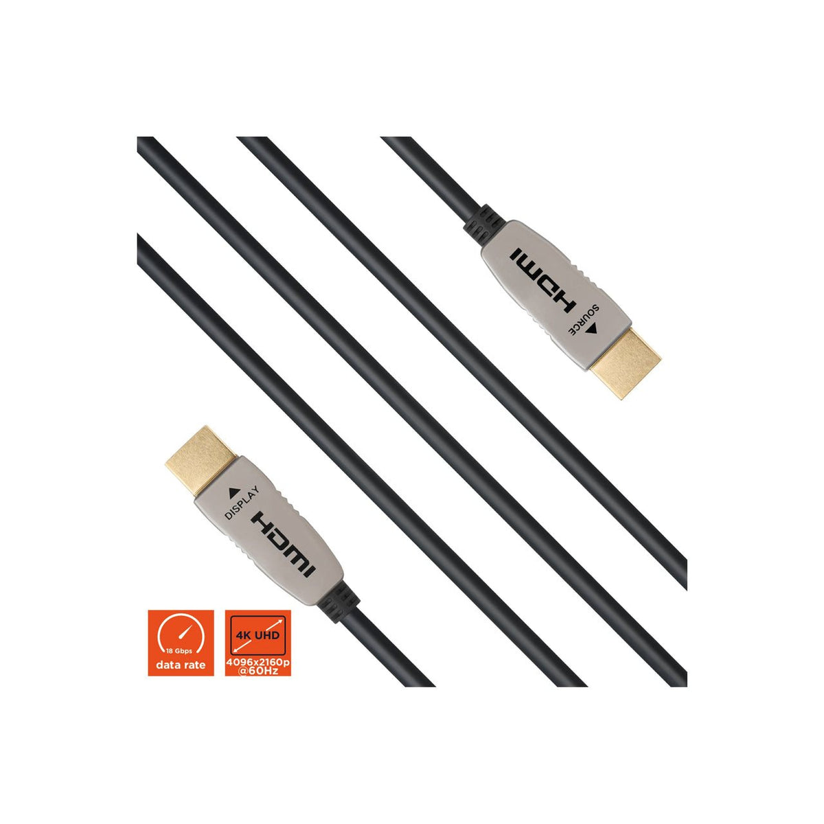 celexon UHD Fibre HDMI 2.0b Glasfaserkabel – Schwarz