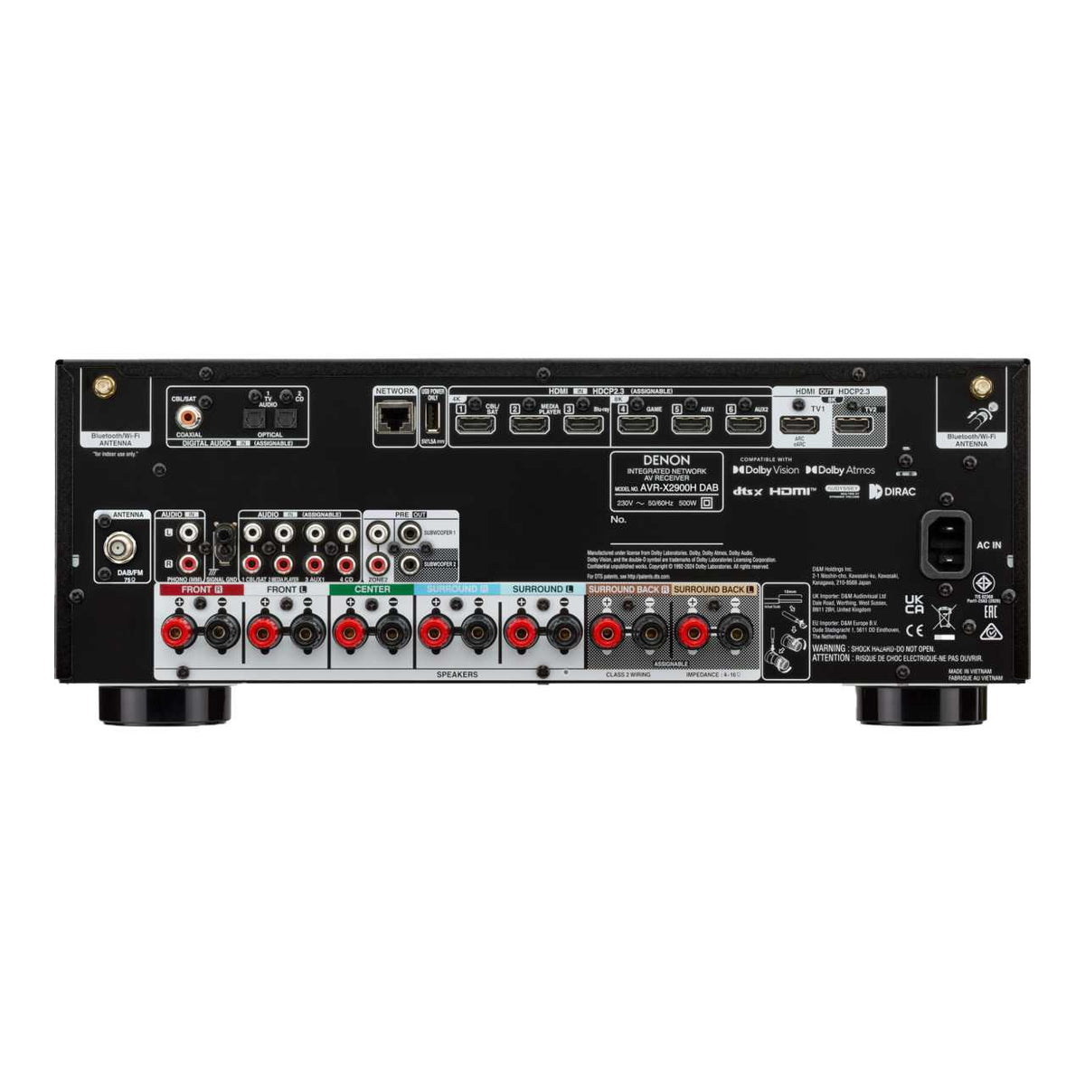 Denon AVR-X2900H DAB 7.2-Kanal AV-Receiver – Ansicht 3