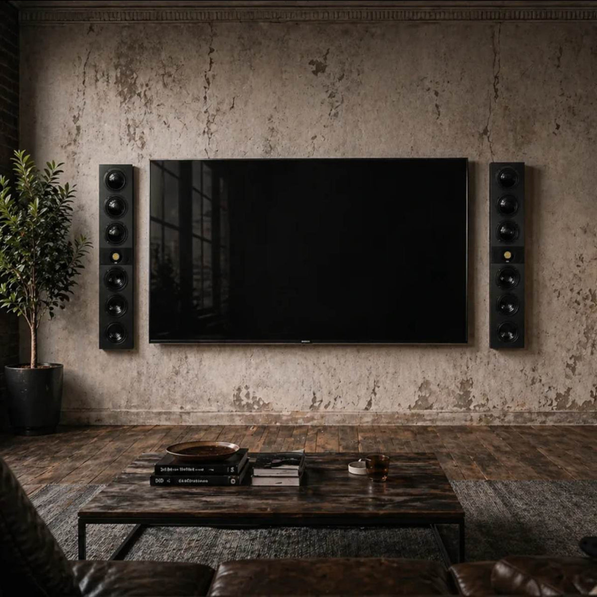 ELAC Vertex Serie 3 OW-VJ63L – an der Wand neben dem Fernseher