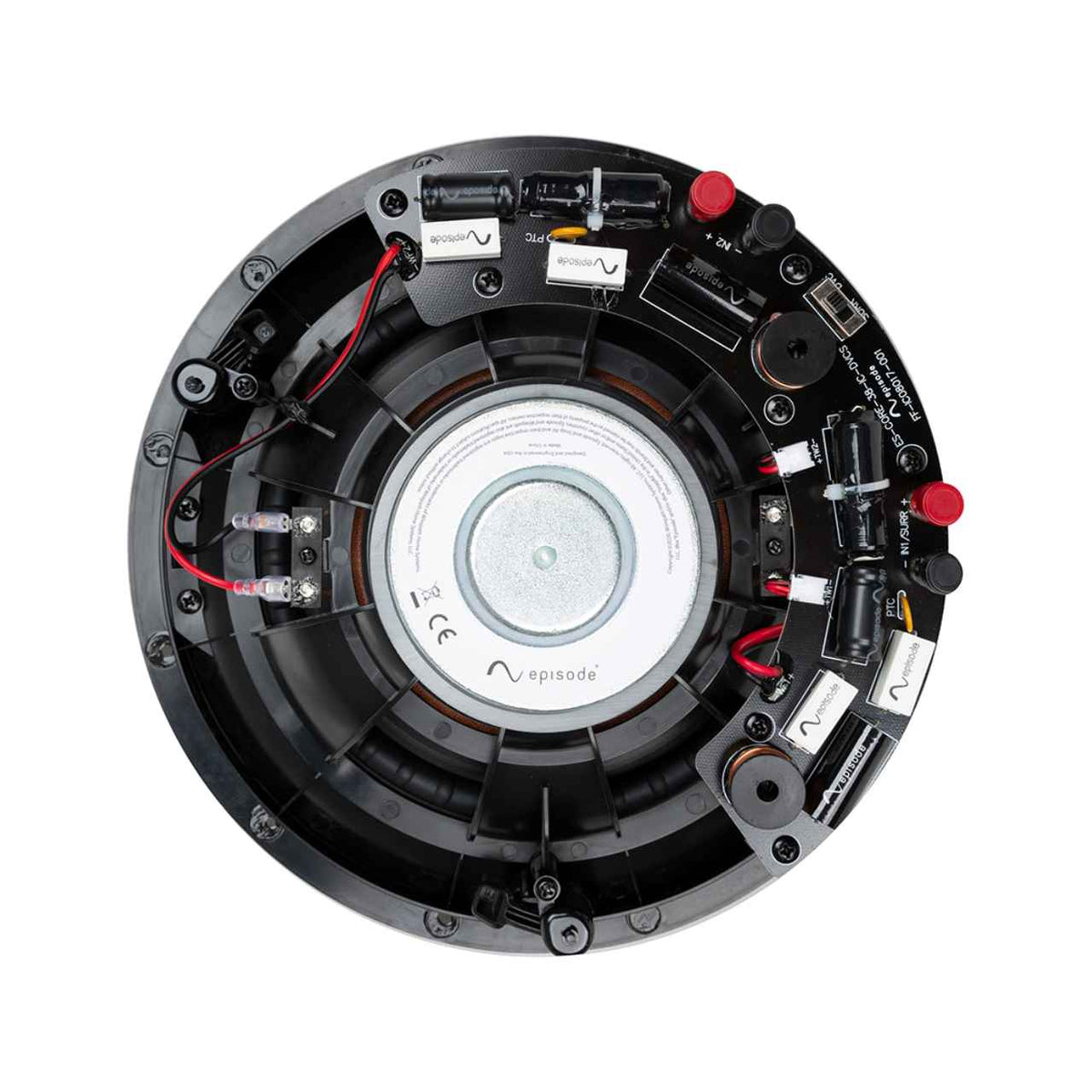 Episode® ES-CORE-38-IC-DVCS SST / Surround – Rückseite mit Frequenzweiche
