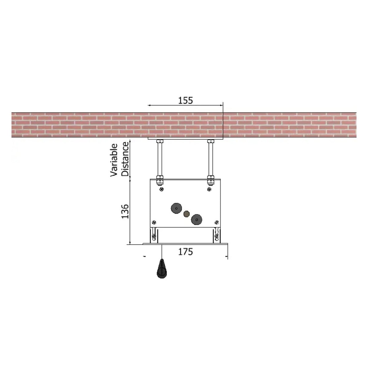WS-Spalluto GrandCinema Night Sky Edgefree Deckeneinbau – Einbaumaße (Zeichnung)