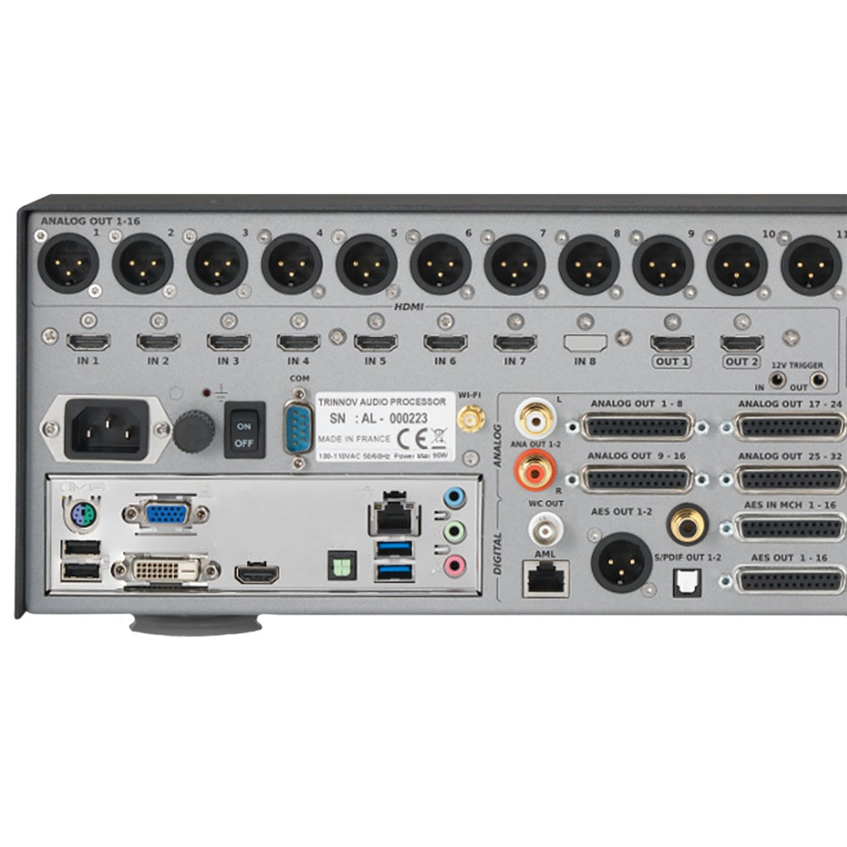 JBL Synthesis SDP-75 24 Kanäle AV-Prozessor – Detail der Anschlüsse