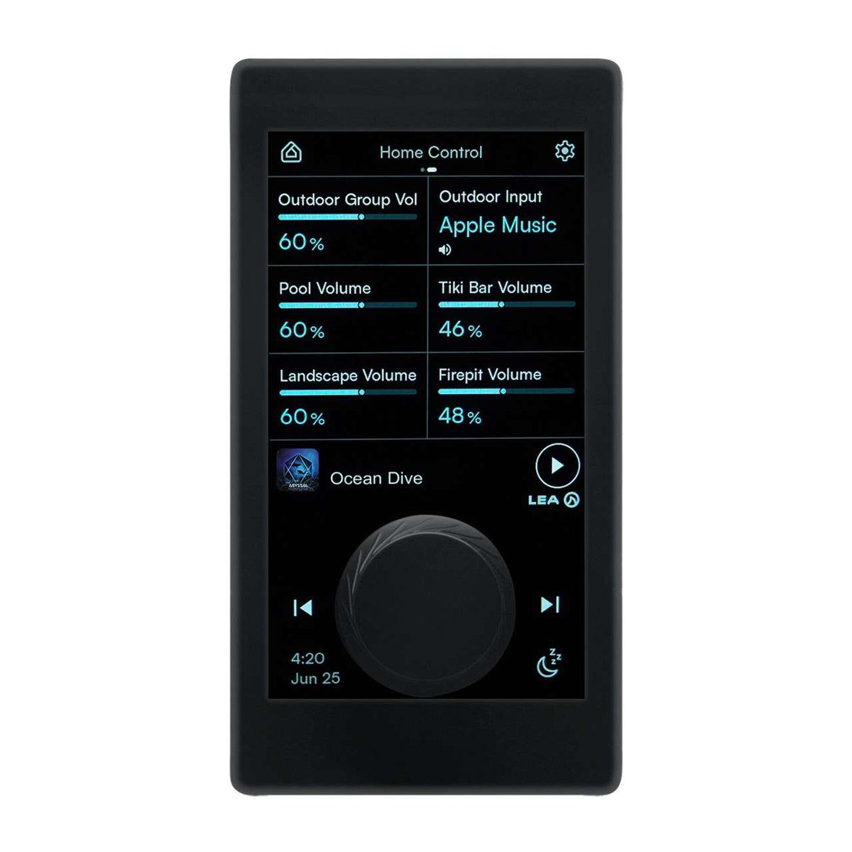 LEA CS Glass Wand-Touchscreen mit Dante und Bluetooth