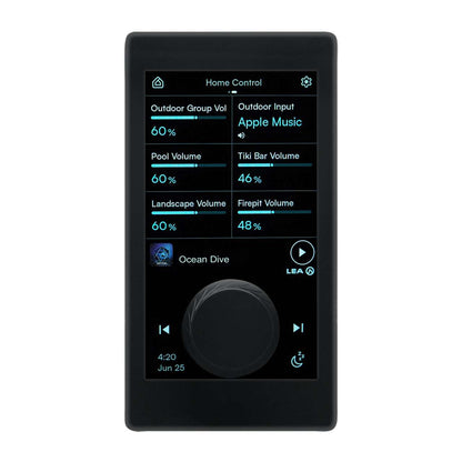LEA CS Glass Wand-Touchscreen mit Dante und Bluetooth