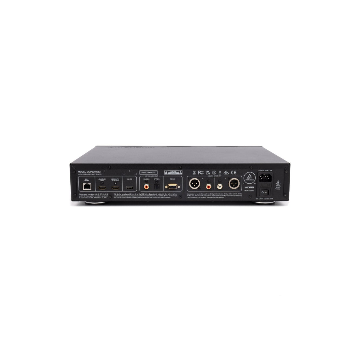Magnetar UDP800 MKII 4K-UHD-Blu-ray-Player – Rückseite