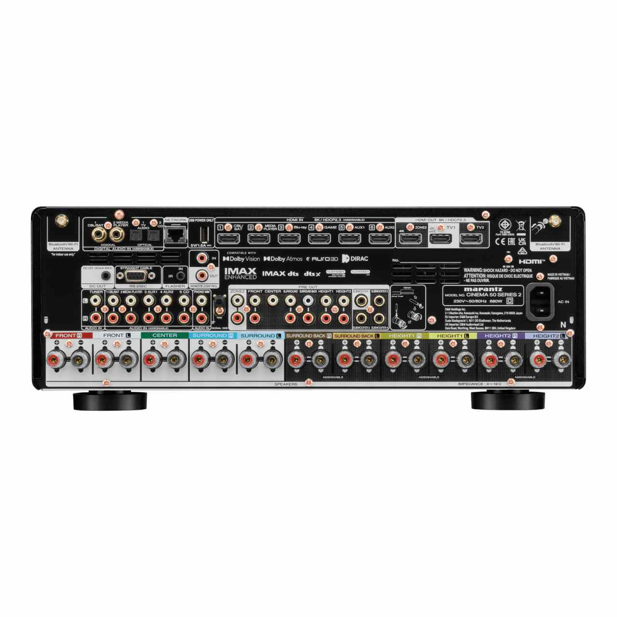 Marantz Cinema 50 Serie 2 9.4-Kanal AV-Verstärker schwarz – Ansicht 5