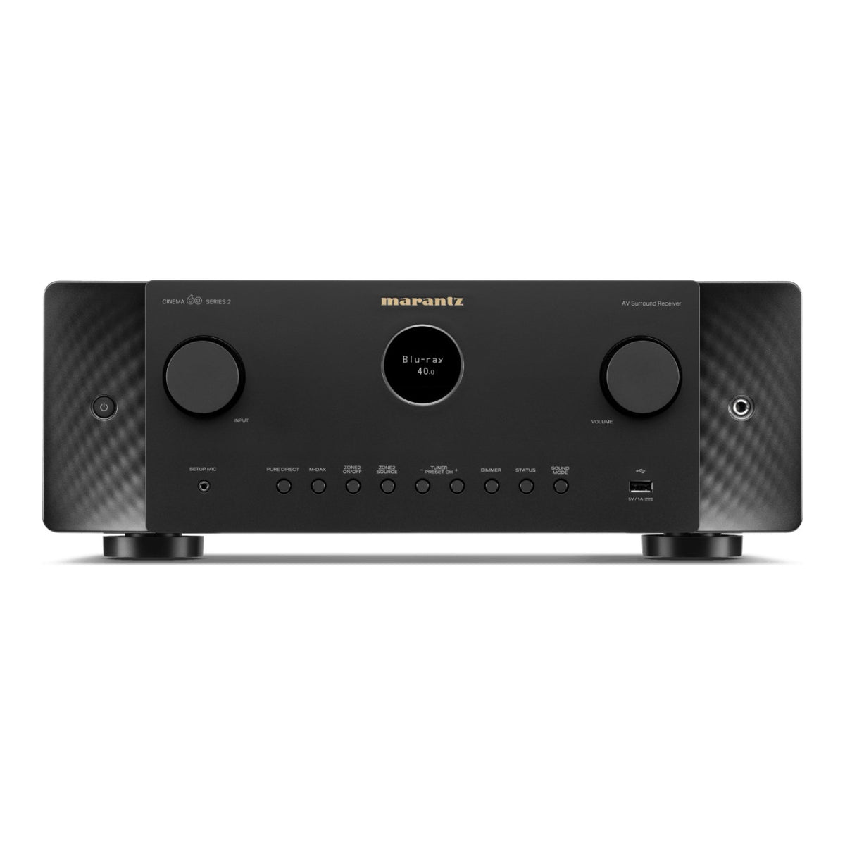 Marantz Cinema 60 DAB Serie 2 7.2-Kanal AV-Receiver in Schwarz, Frontansicht