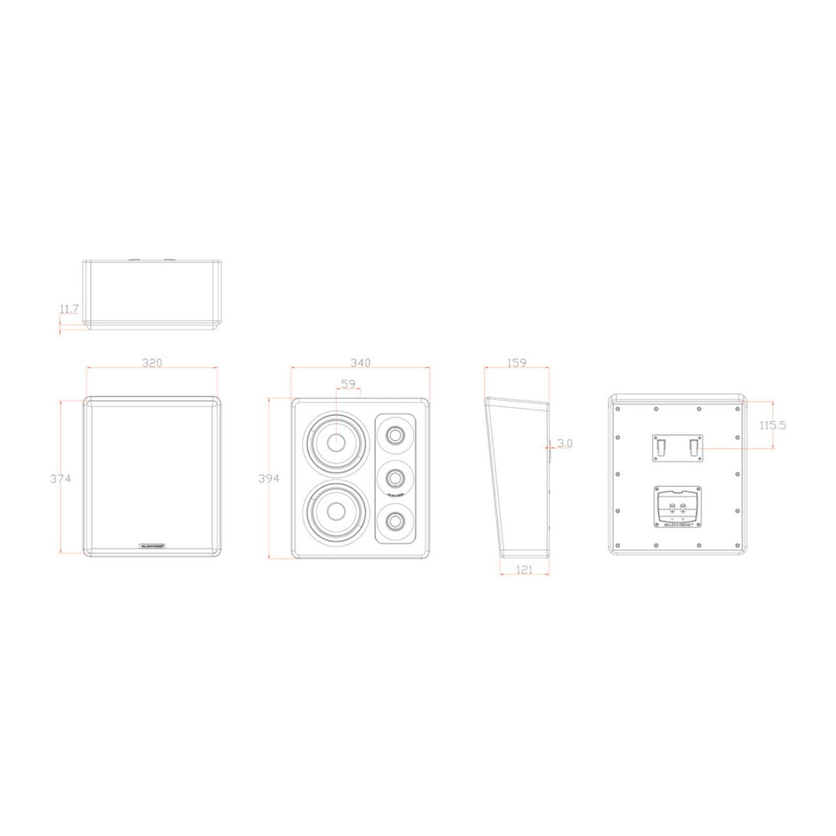 Miller & Kreisel MP300 Maßzeichnung