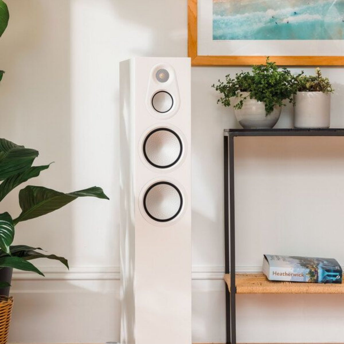 Monitor Audio Silver 300 8G Standlautsprecher in Weiß Seidenmatt
