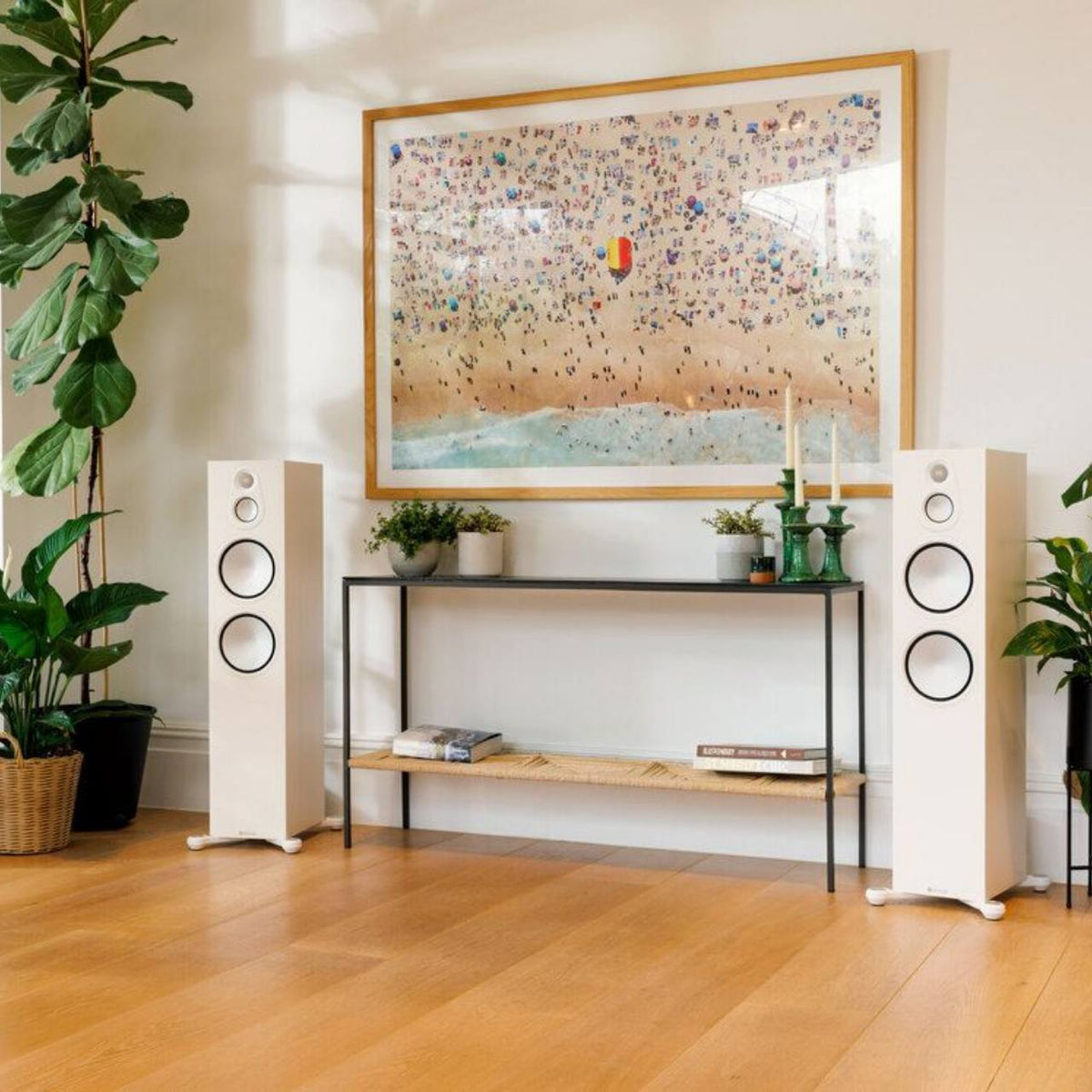 Monitor Audio Silver 500 8G Standlautsprecher in Weiß Seidenmatt