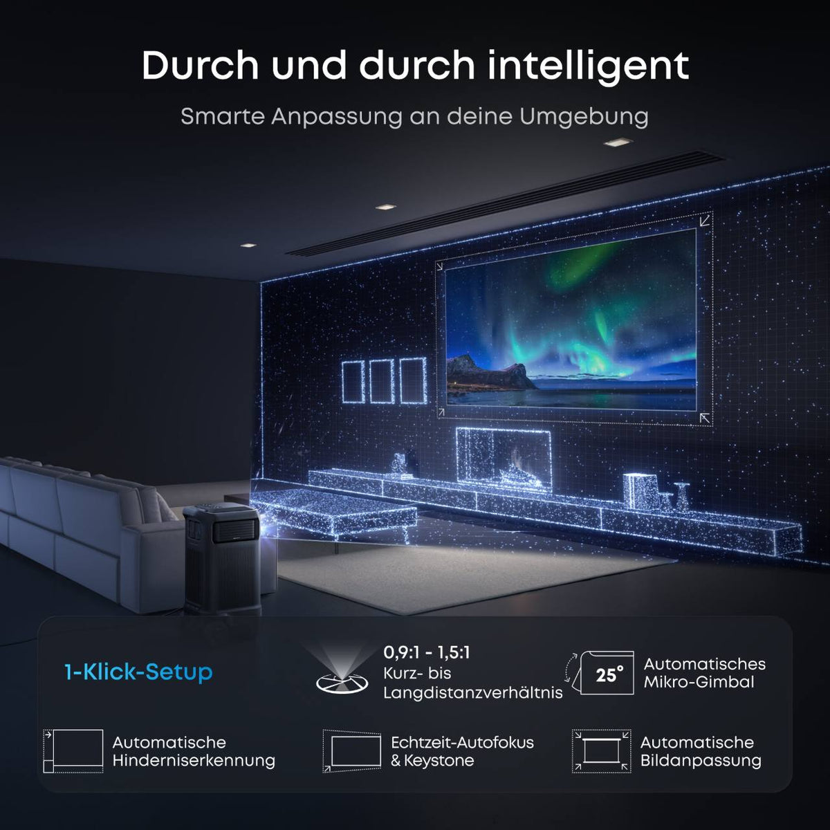 Nebula X1 Pro 4K Laser-Beamer mit Dolby Atmos – Ansicht 6