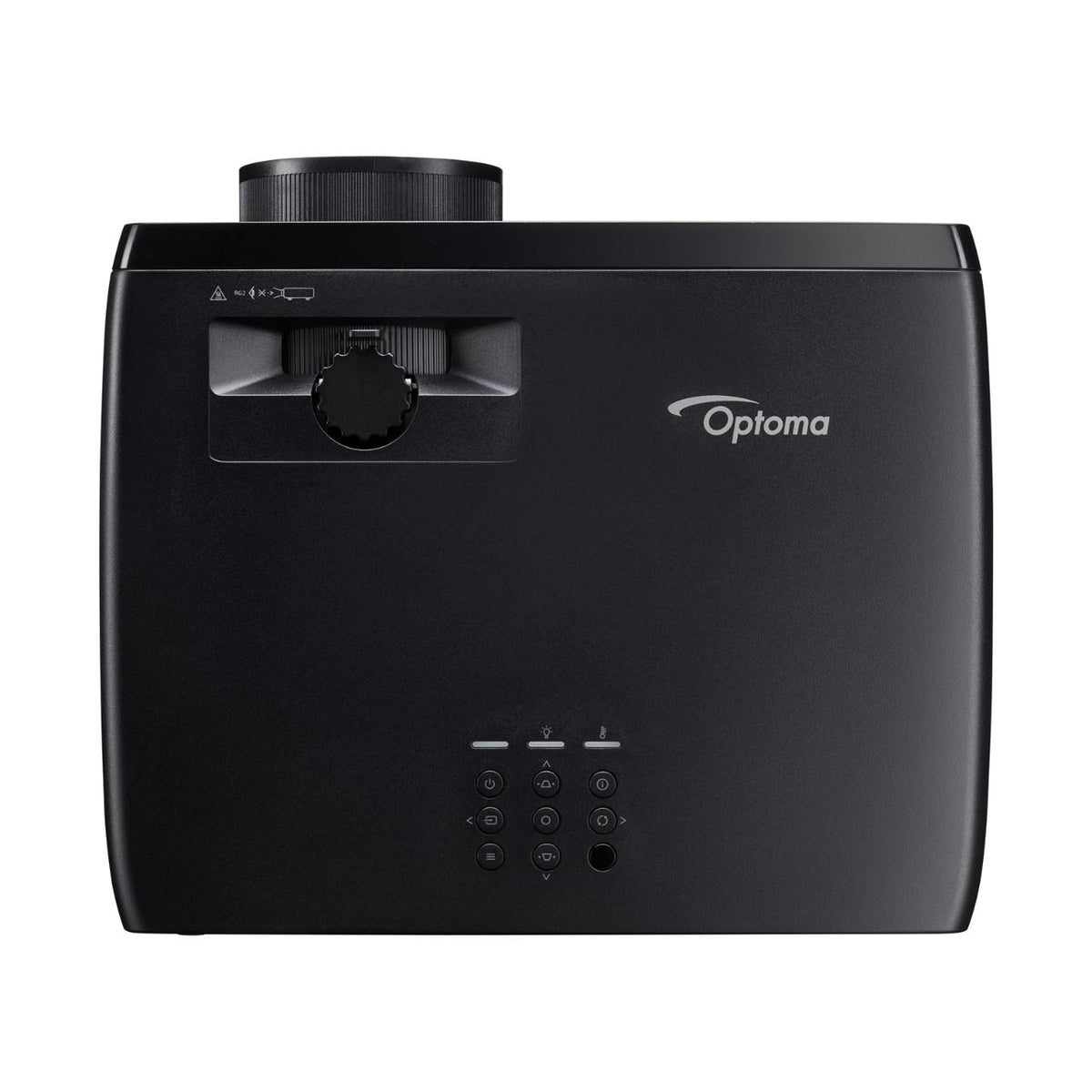 Optoma UHZ58LV 4K UHD Laserprojektor – Draufsicht mit Lens-Shift-Regler