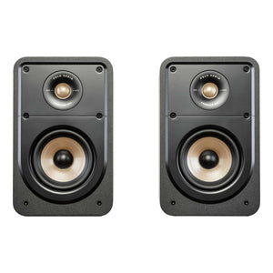 Polk Signature Elite ES15 Regallautsprecher (Paar) in Schwarz, Frontansicht
