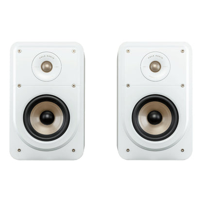 Polk Signature Elite ES15 Regallautsprecher (Paar) in Weiß, Frontansicht