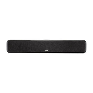 Polk Signature Elite ES35 Centerlautsprecher in Schwarz mit Abdeckung, Frontansicht
