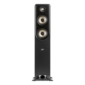 Polk Signature Elite ES50 Standlautsprecher (Paar) in Schwarz, Frontansicht