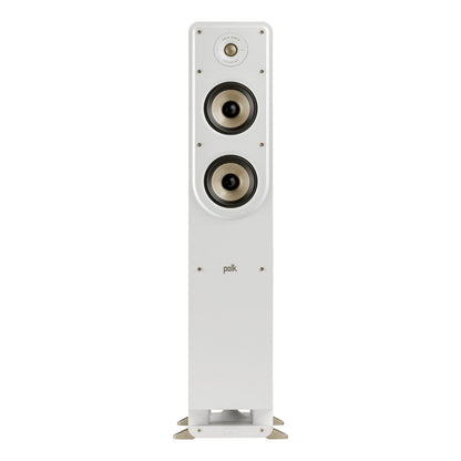 Polk Signature Elite ES50 Standlautsprecher (Paar) in Weiß, Frontansicht
