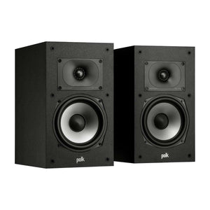 Polk Monitor XT20 Regallautsprecher (Paar) in Schwarz, schräg von vorn ohne Abdeckung