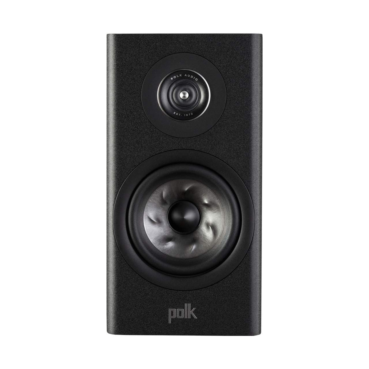 Polk Reserve R100 Regallautsprecher (Paar) in Schwarz von vorn