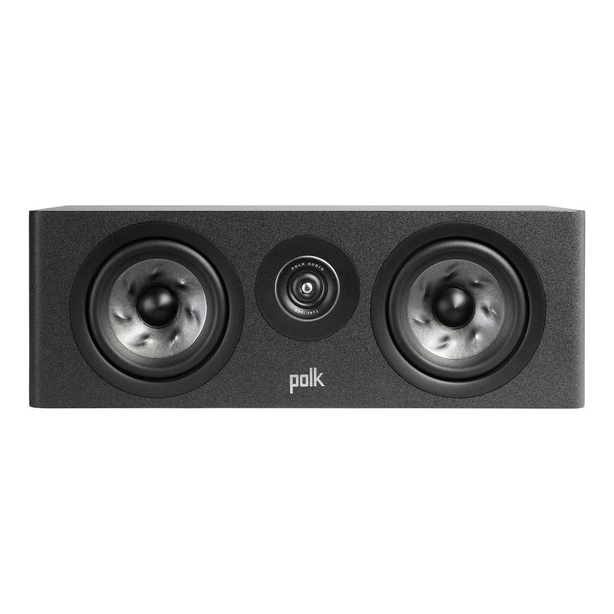 Polk Reserve R300 Center-Lautsprecher in Schwarz, Frontansicht ohne Abdeckung