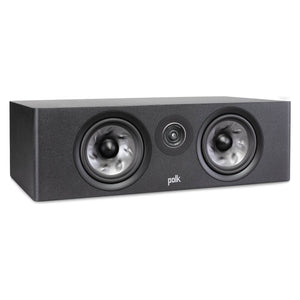 Polk Reserve R400 Center-Lautsprecher – in Schwarz schräg von vorn