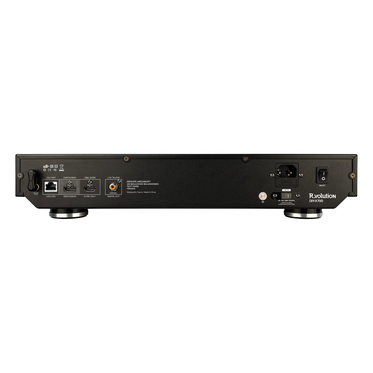 R_volution Chassis DIY-X700 + Sony UBP-X700 Multi-Region – Rückseite
