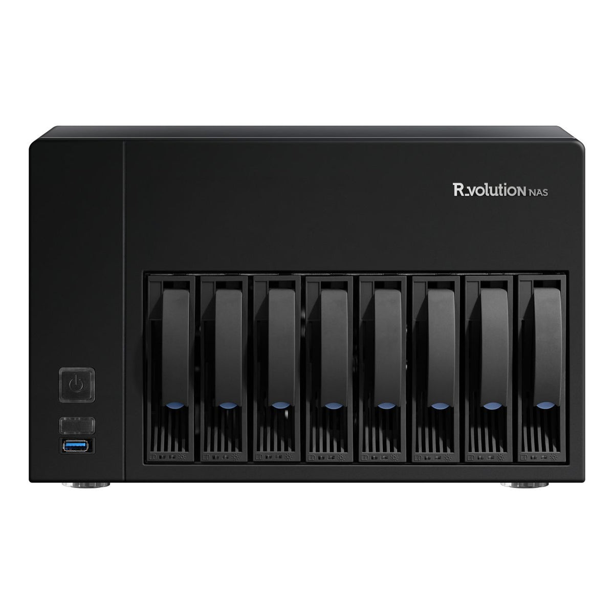 R_volution NAS Storage Ultra – 8-Bay-NAS, Front