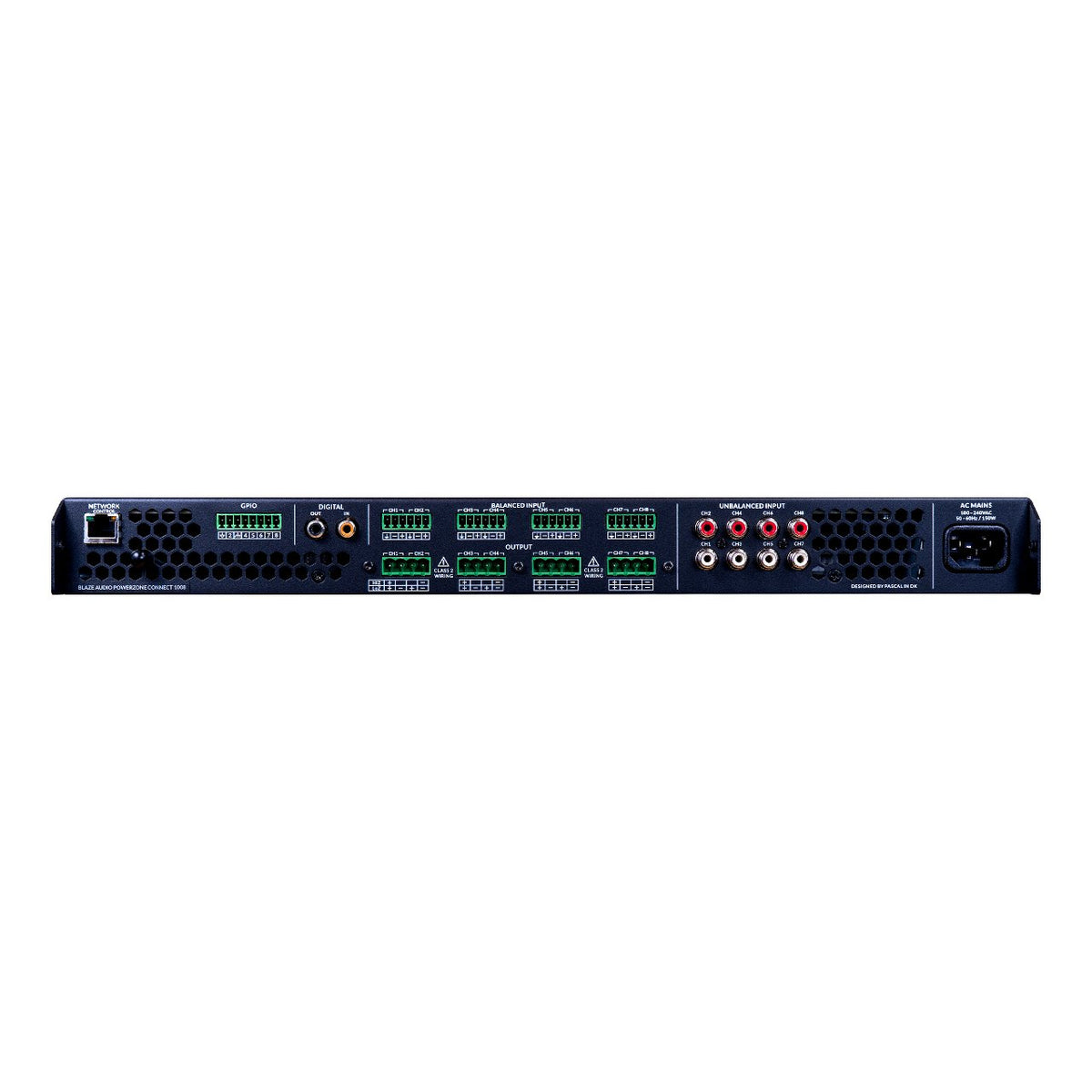 Sonance PowerZone Connect 1008 – Rückseite mit Anschlüssen