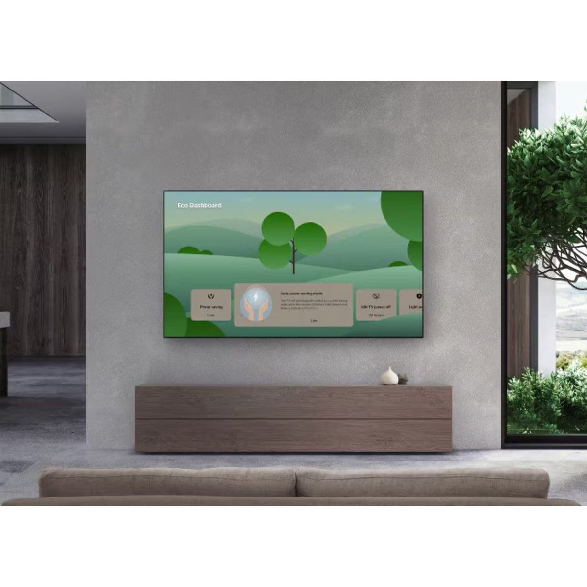 Sony FWD-55A95L BRAVIA OLED Display an der Wand