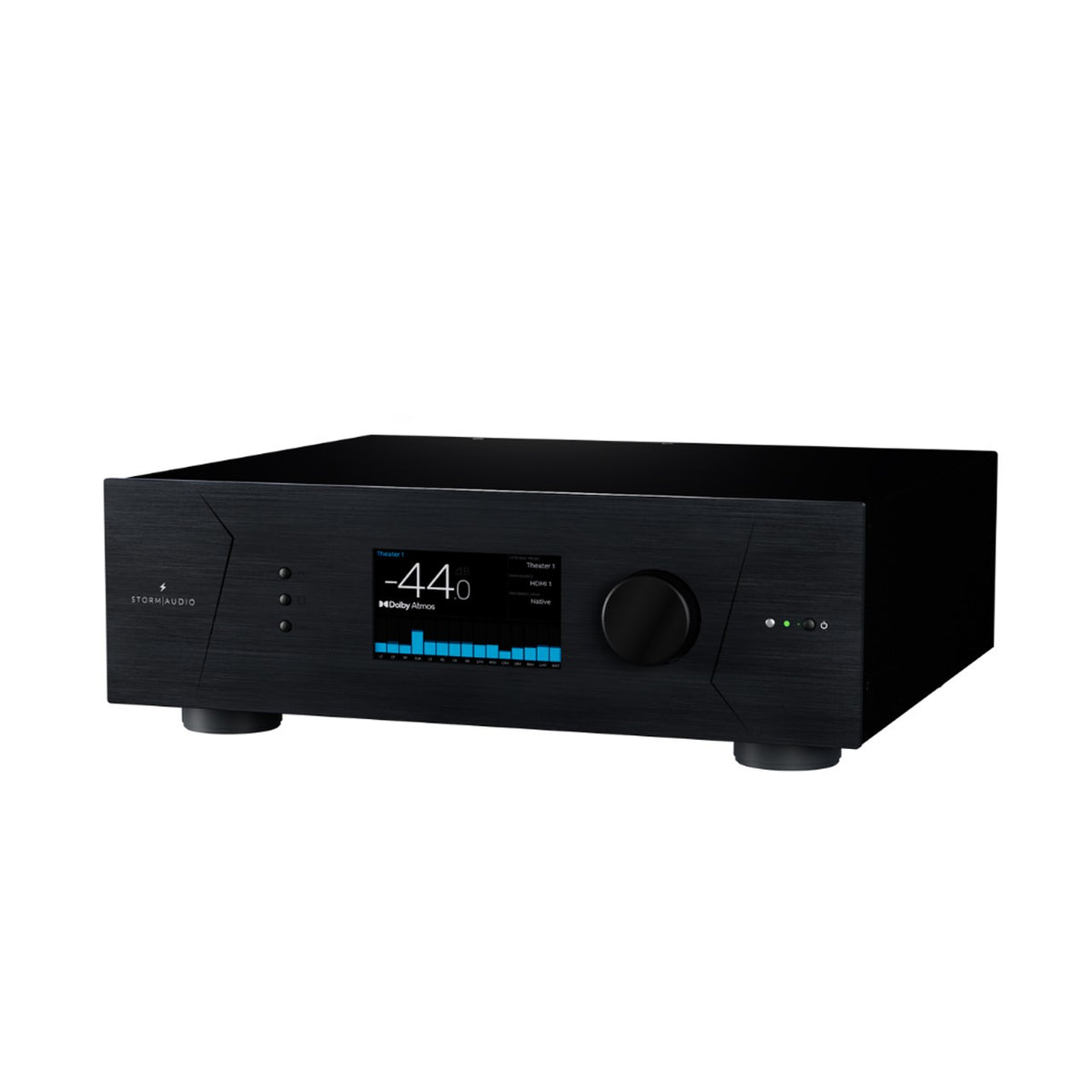 StormAudio ISP Evo 20 AoIP AV-Prozessor 20 Kanäle – Frontansicht