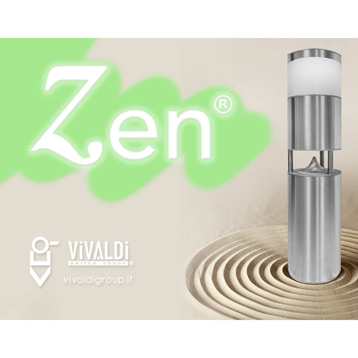 Vivaldi ZEN 930 Outdoor-Lautsprecher Edelstahl mit LED